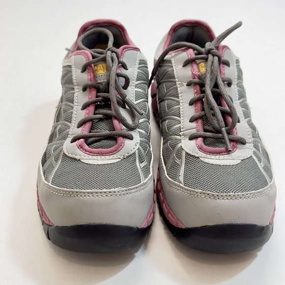 Ergo Cat Caterpillar Steel Toe Comfort Sneaker Shoes Women's 9 Pink Gray Flex - Picture 5 of 15